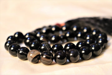 33 Beads Black Sulimani Aqeeq Stone Premium Tasbih (8/10mm beads)
