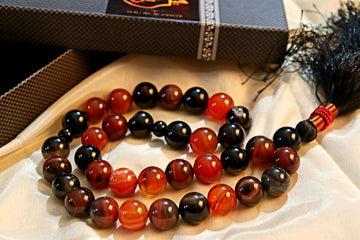 Brown Sulimani Aqeeq Large Premium Beads Tasbih (14mm)